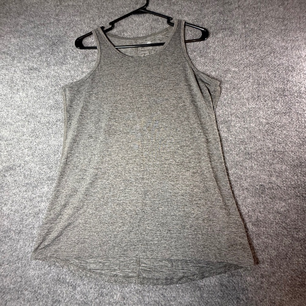 C9 Champion Womens Heather Gray Active Tank Top Large‎ KS253-GRX Scoop Stretch
